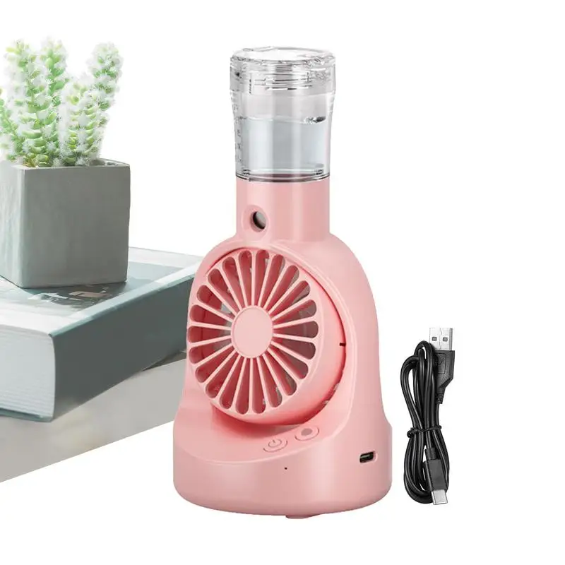 

Misting Fan Portabble USB Mini Fan Handheld Misting Humidifier Outdoor Cooling Supplies With Misting Bottle For Living Room Car