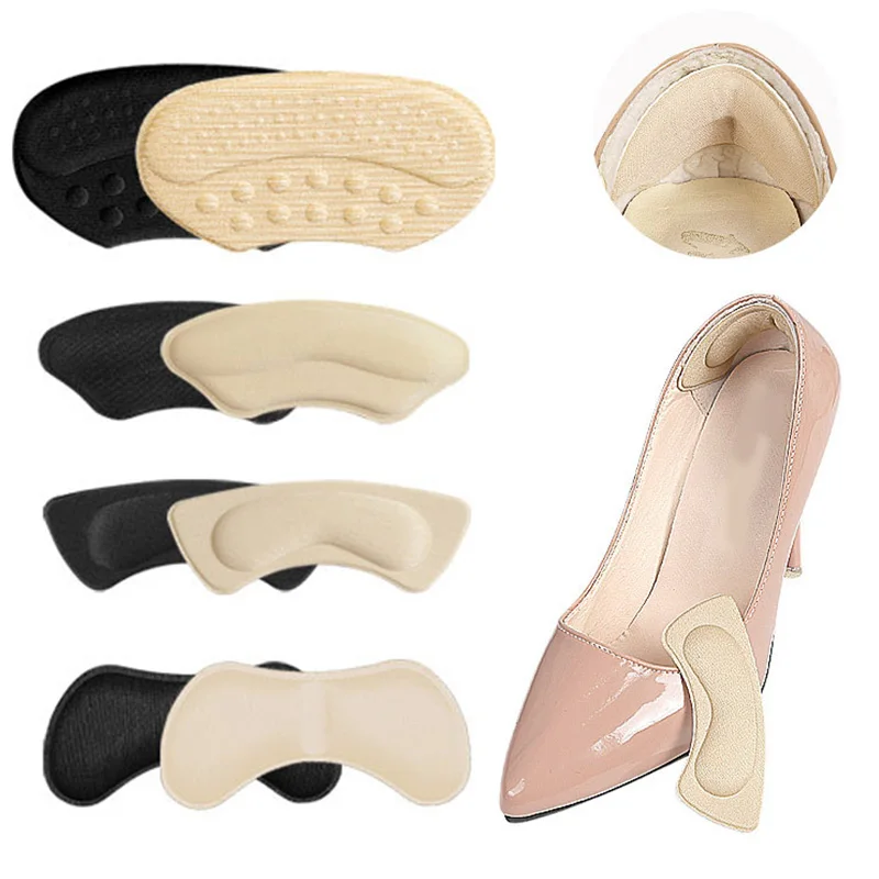 1 Pairs Heel Insoles Patch Pain Relief Anti-wear Shoe Cushion Pads Adhesive Feet Care Pads Adjustable Comfortable Shoes Insert