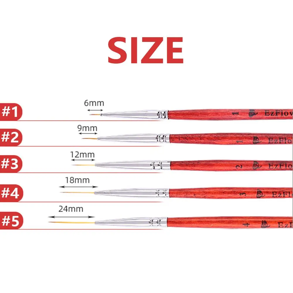 Disegno a linea sottile Penna per manicure Strisce Pittura a linea Penna per nail art Liner Penna da disegno Pennello Penna gel UV Set di pennelli per nail art