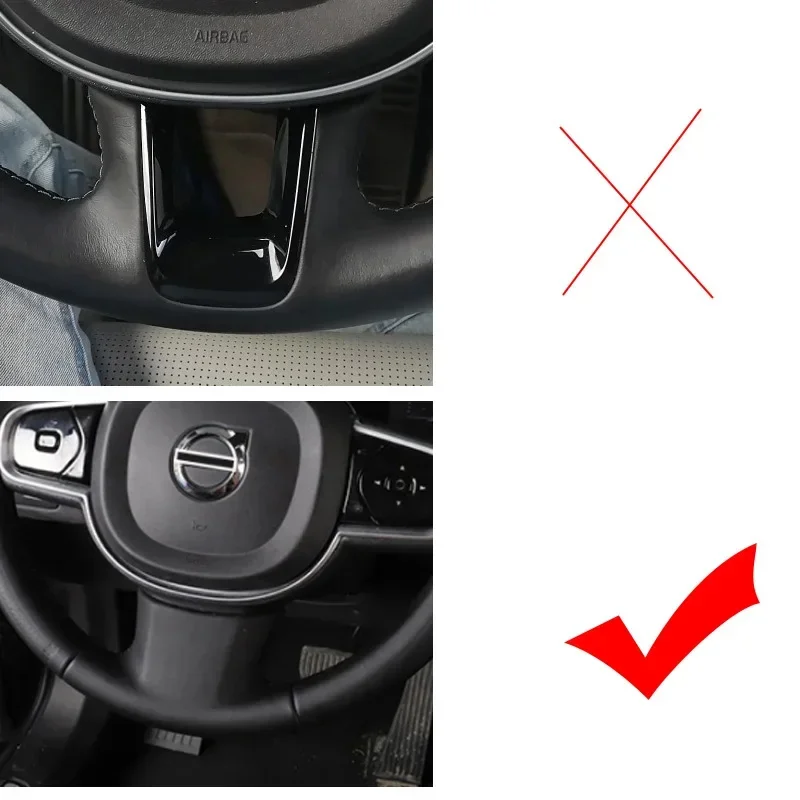 Per Volvo XC90 XC60 S60 V60 S90 V90 adesivi decorativi per volante accessori automobilistici