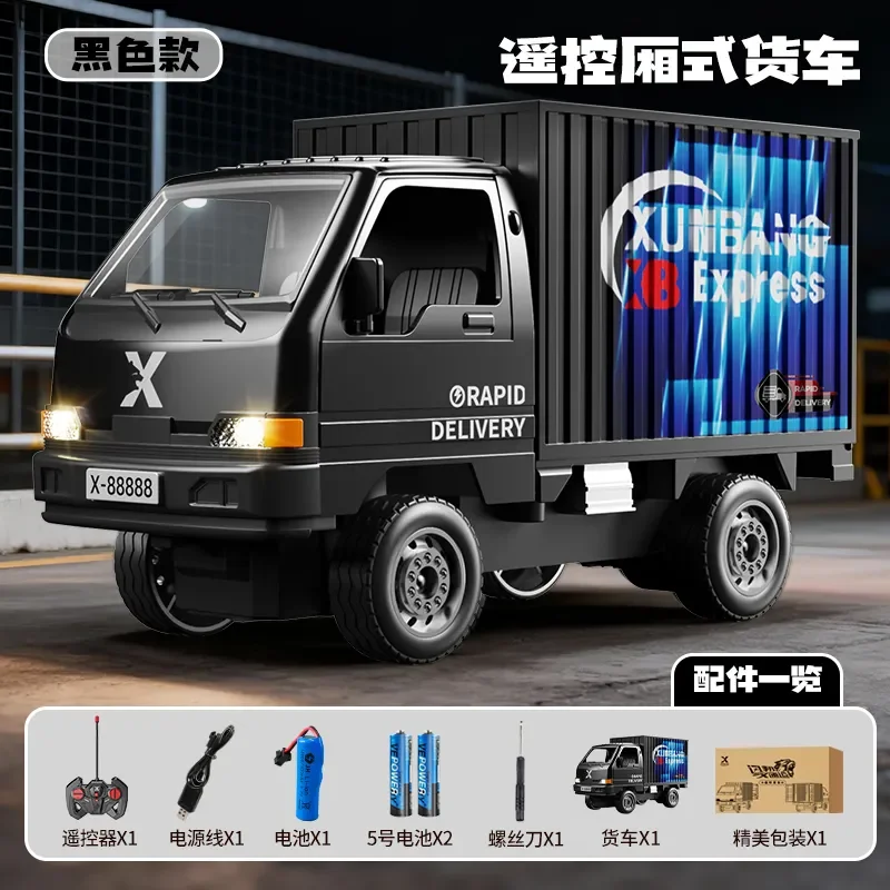 

4-канальный мини-электрогрузовик на радиоуправлении, перезаряжаемая игрушечная машинка со светодиодными фарами, беспроводное дистанционное управление, подарок на день рождения для мальчиков