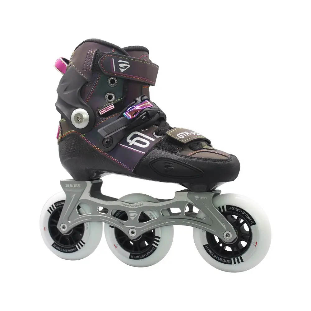 2024 New Product Customized Carbon Fibre Shoes 3 Wheel Single Row Roller Shoe Boots Racing Inline Speed Skates