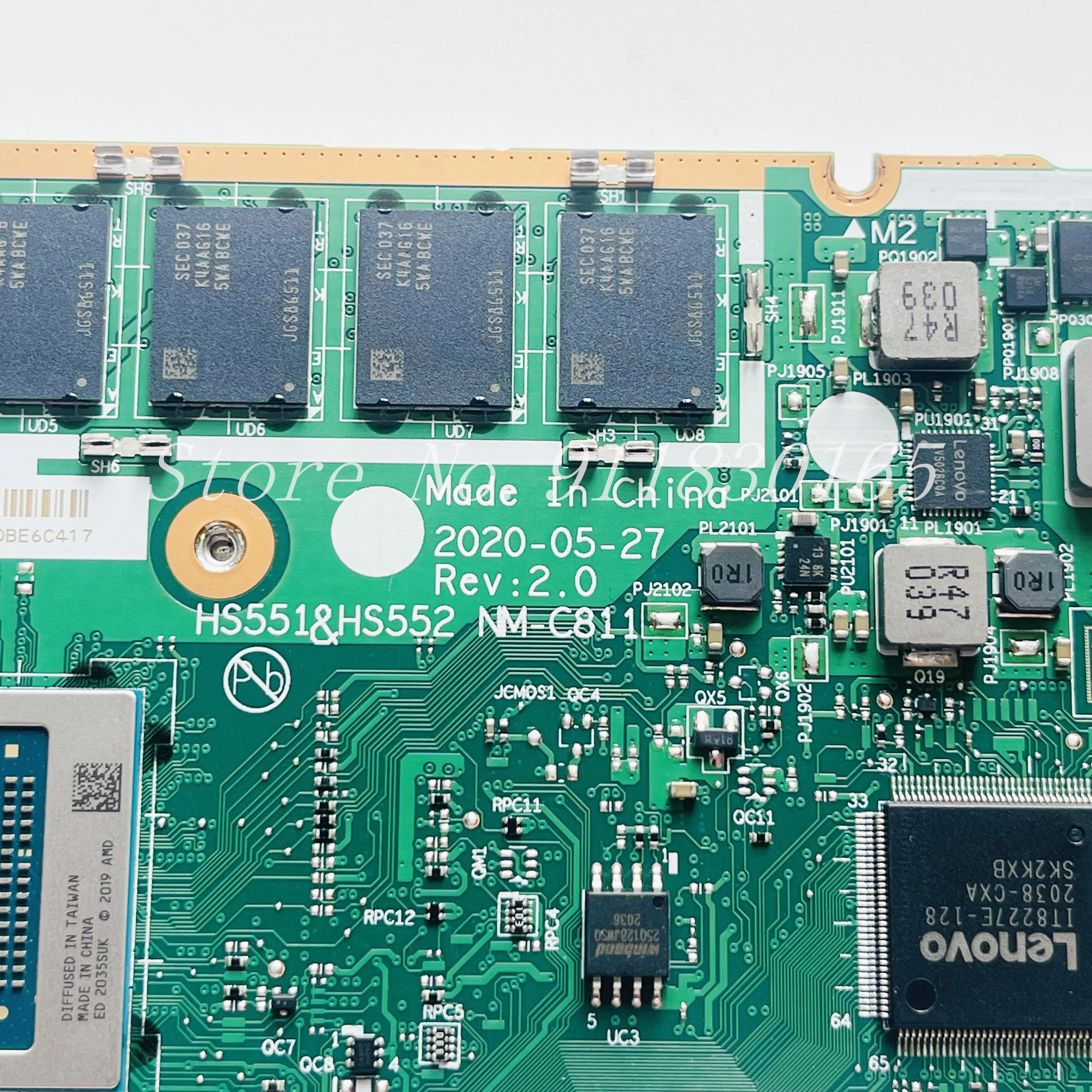 Placa-mãe portátil para Lenovo IdeaPad 5-15ARE05, GS55D e GS55E