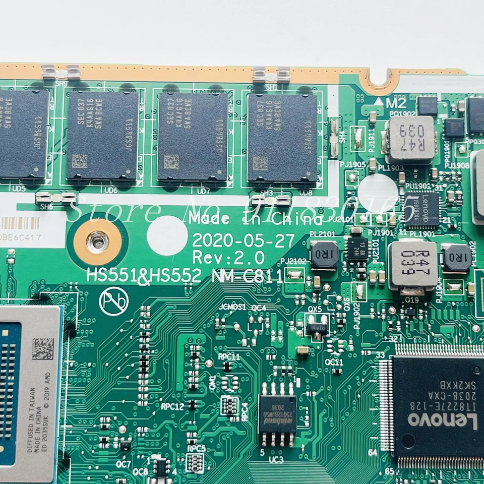 Placa-mãe portátil para Lenovo IdeaPad 5-15ARE05, GS55D e GS55E