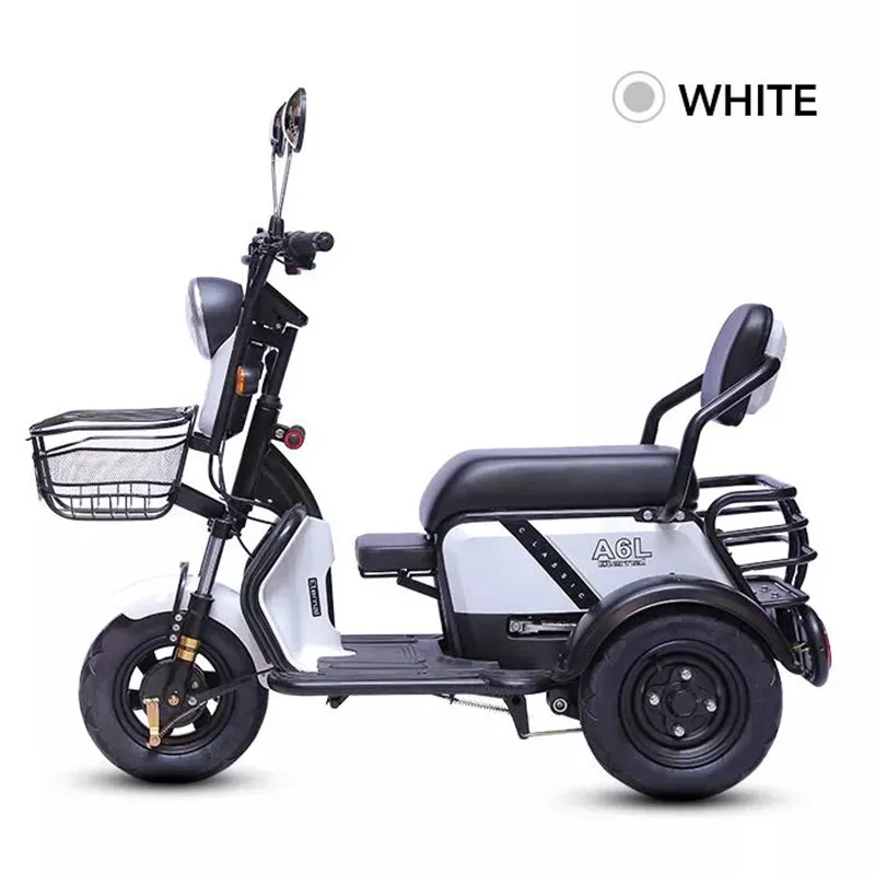 Familie 3 Wielen Elektrische Driewieler 3 Zits 48V 600W 3 Wiel Elektrische Fiets Driewieler Ouder En Kind volwassen Elektrische Motorfiets