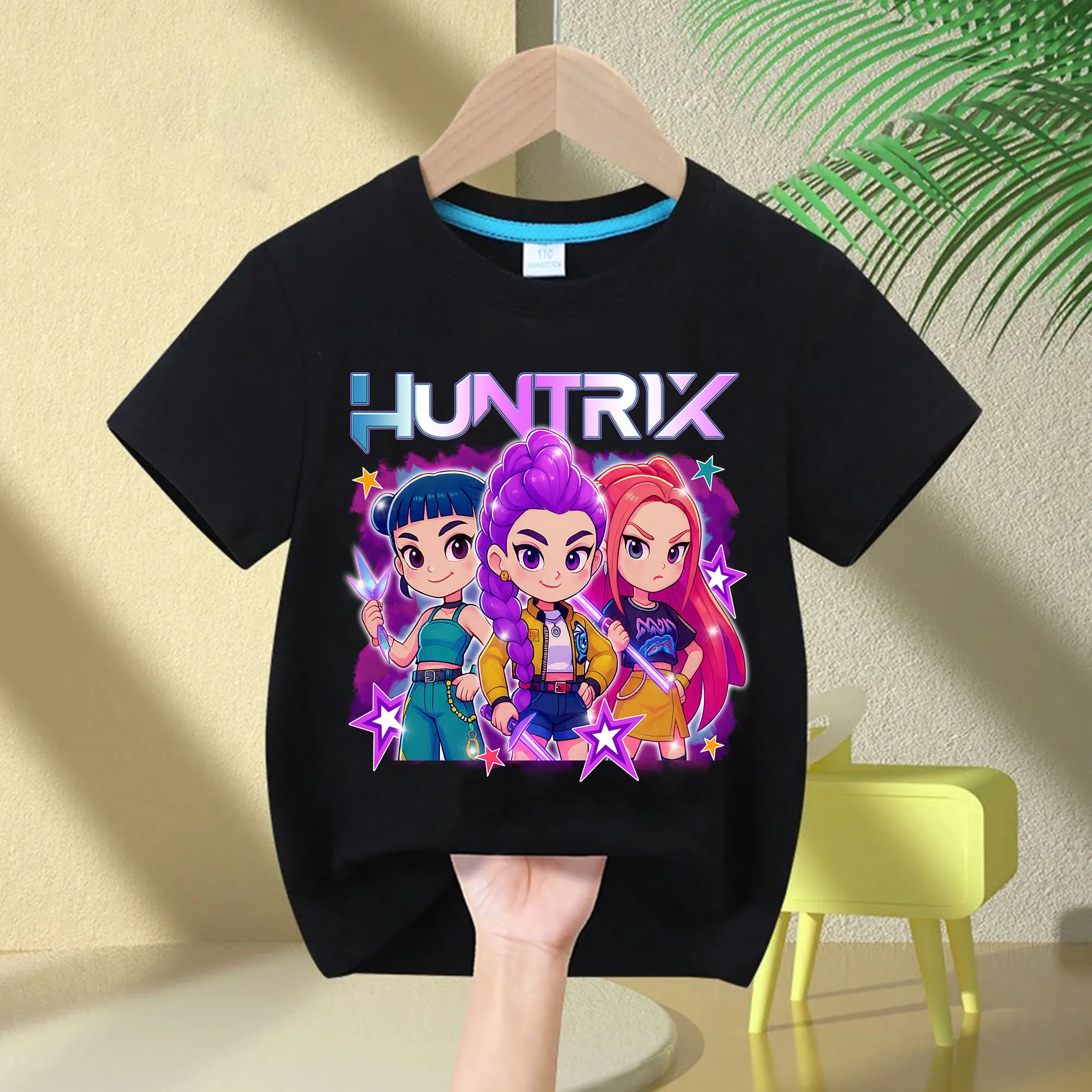 

Fashion Casual Kids Men Women T-shirt KPop Demon Hunters Cotton Tshirt Clothes Cool Girls Tee Top Funny Gift for Fans