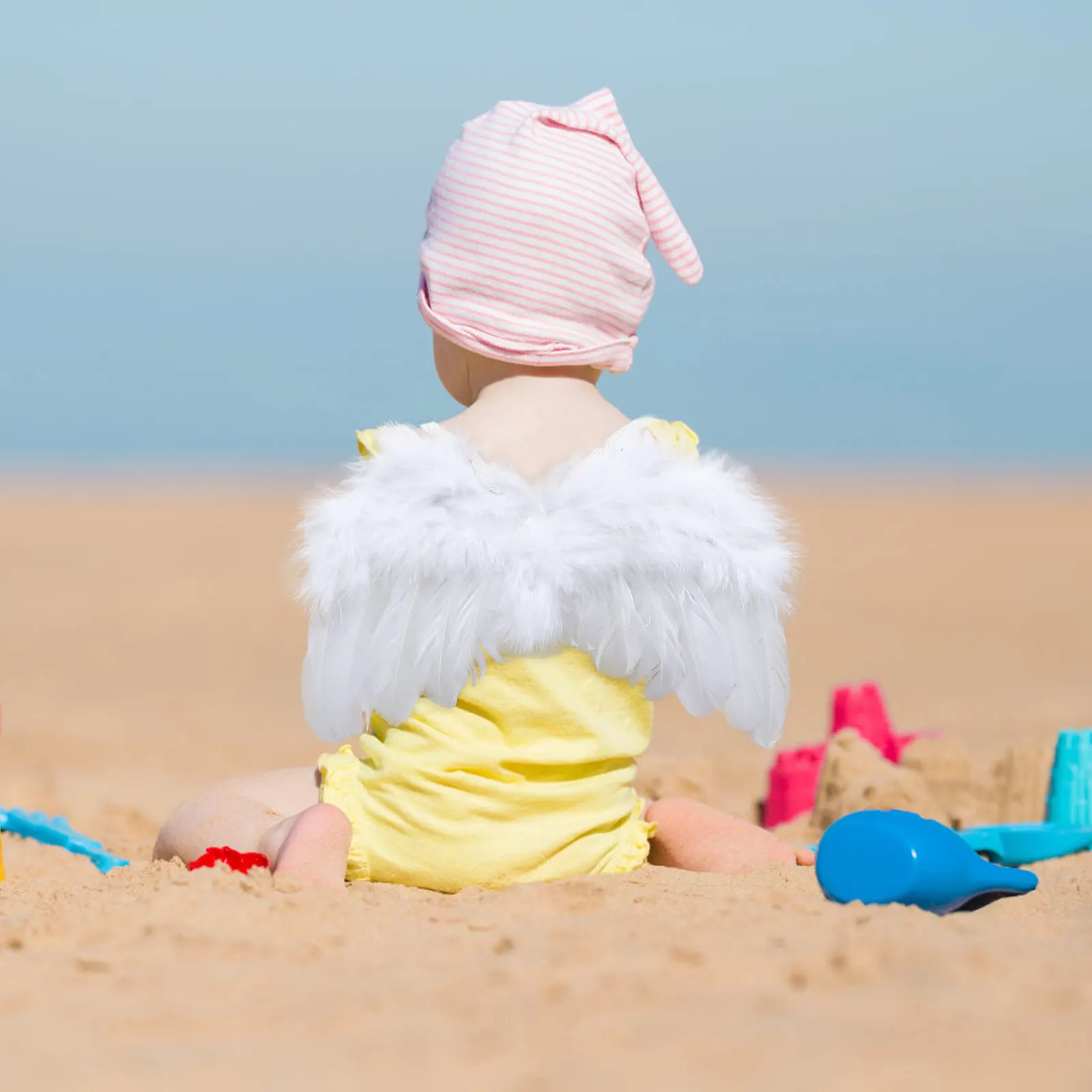 

1Set Angel Wings Leaf Headband Photo Props Set for Shower Photography Studio Decor Cute Reusable Comfortable