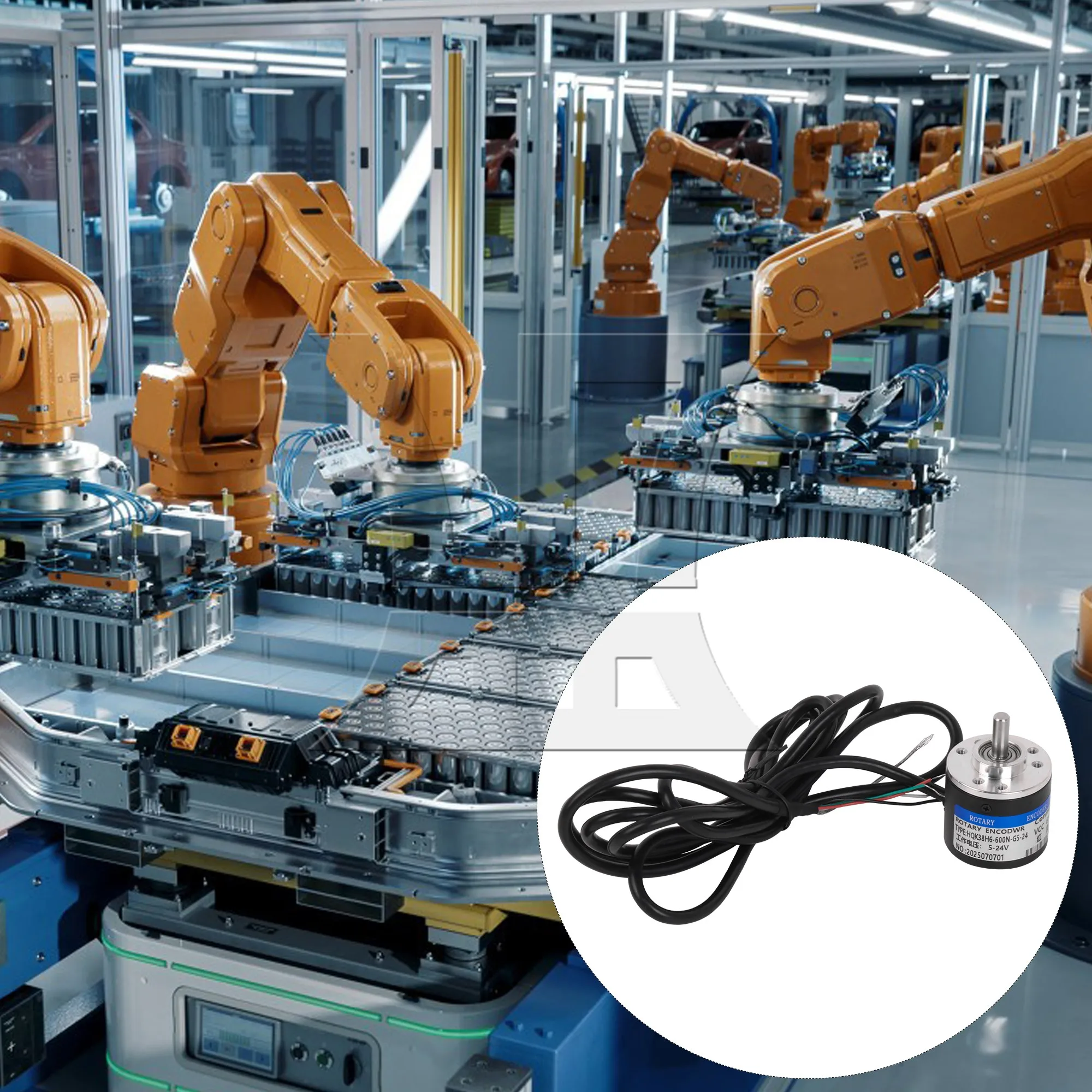 

CNBTR AB phase Encoder 6mm Shaft 600P/R Incremental Rotary for Length Measurements