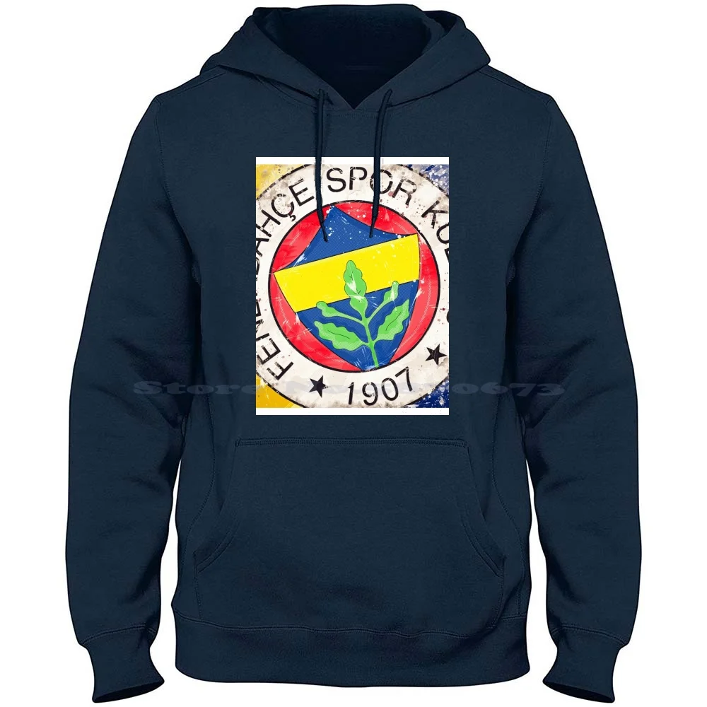 Fenerbahce Colour 100% Cotton Hoodie Fenerbahce 1907 Fenerbahce Sk Fb Turkish Football Team Soccer Super League Super Lig