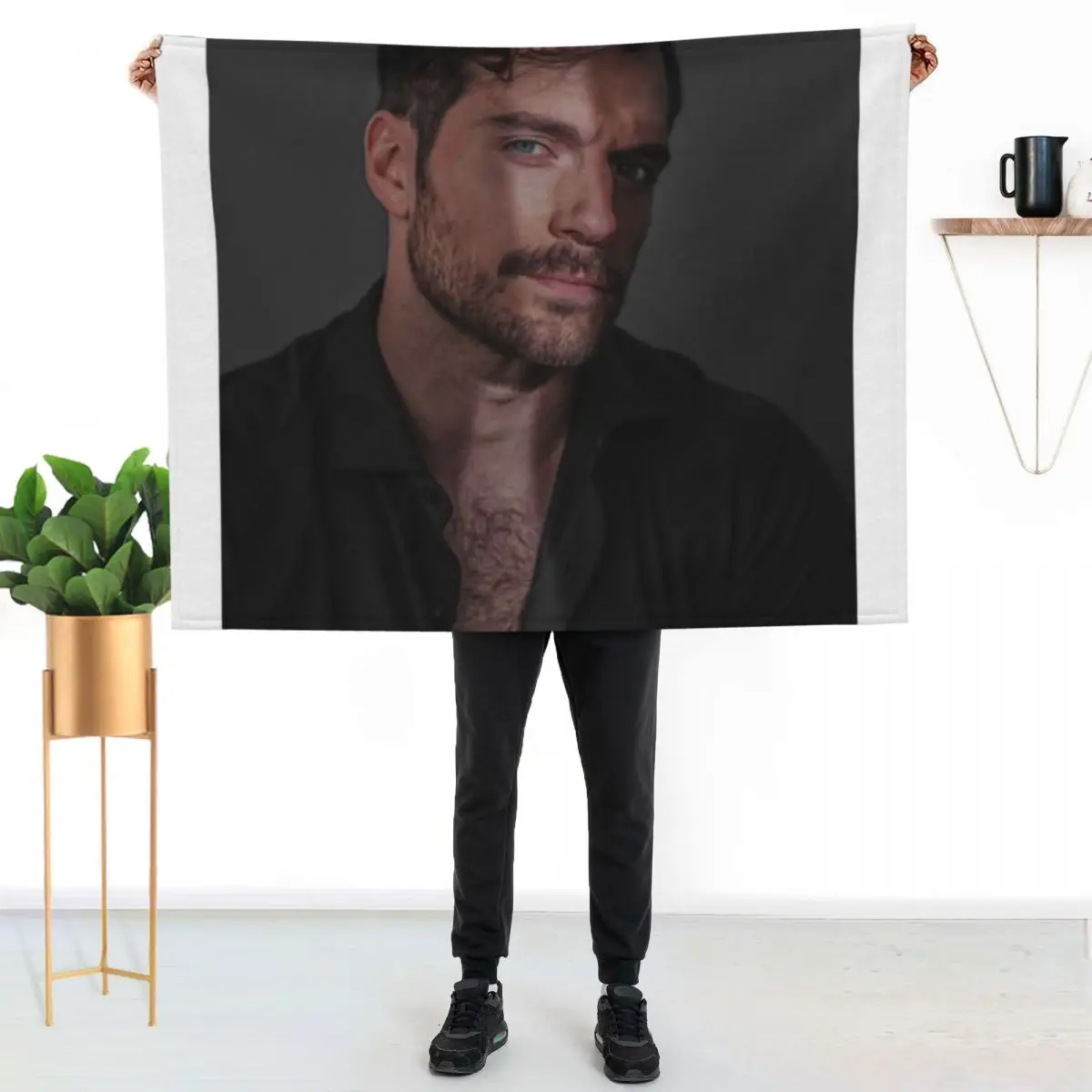 Henry Cavill Throw Blanket Soft Solid Color Blanket for Couch Bed