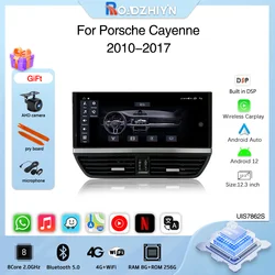 12.3inch Car Multimedia Video Player For Porsche Cayenne 2010-2017 GPS Navigation Android12 Radio stereo 8+256G Carplay 4G Auto