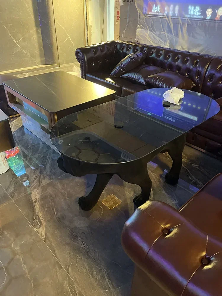 Luxury Leopard Coffee Tables Furniture Living Room Central Tv Sofa Side Table Creative Design Large Floor Decoration Sculpture