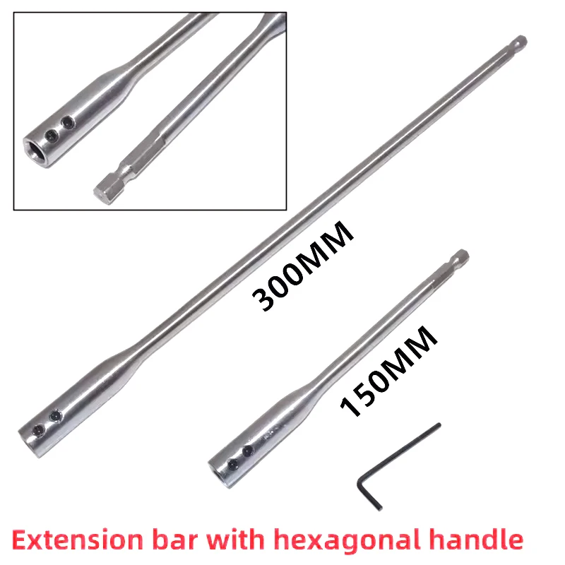 Drill Bit Extension Connecting Rod 150/300mm 1/4” Hex Shank Screwdriver Bit Holder Extension Bars Extender Electric Drill Tools
