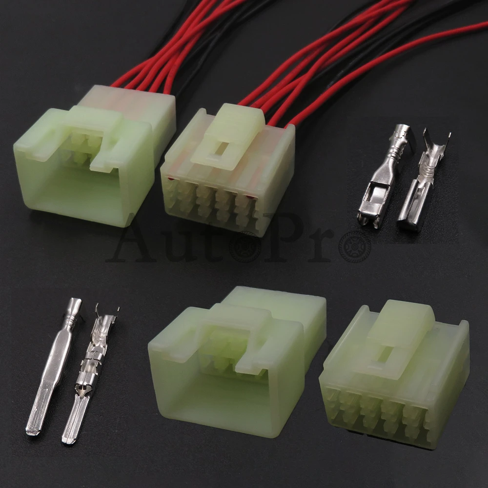 1 conjunto de 10 furos conector de carcaça de plástico automático 6090-1220 6090-1056 carro elétrico fiação plug automóvel soquete desselado