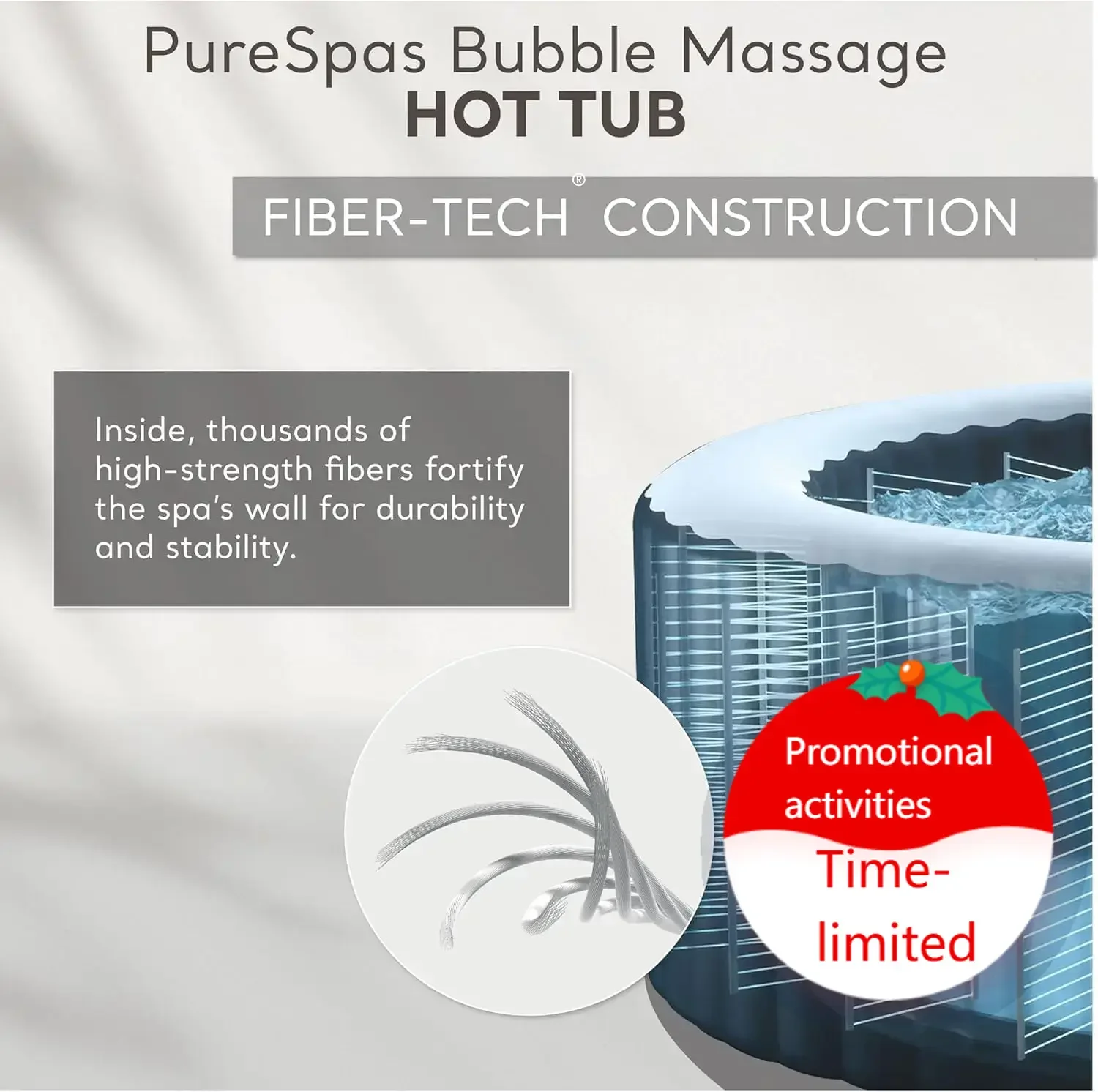 

Hot sales28425EH PureSpa Bubble Massage Spa Set Outdoor Inflatable Portable Hot Tub, Includes Energy Efficient Spa Cover