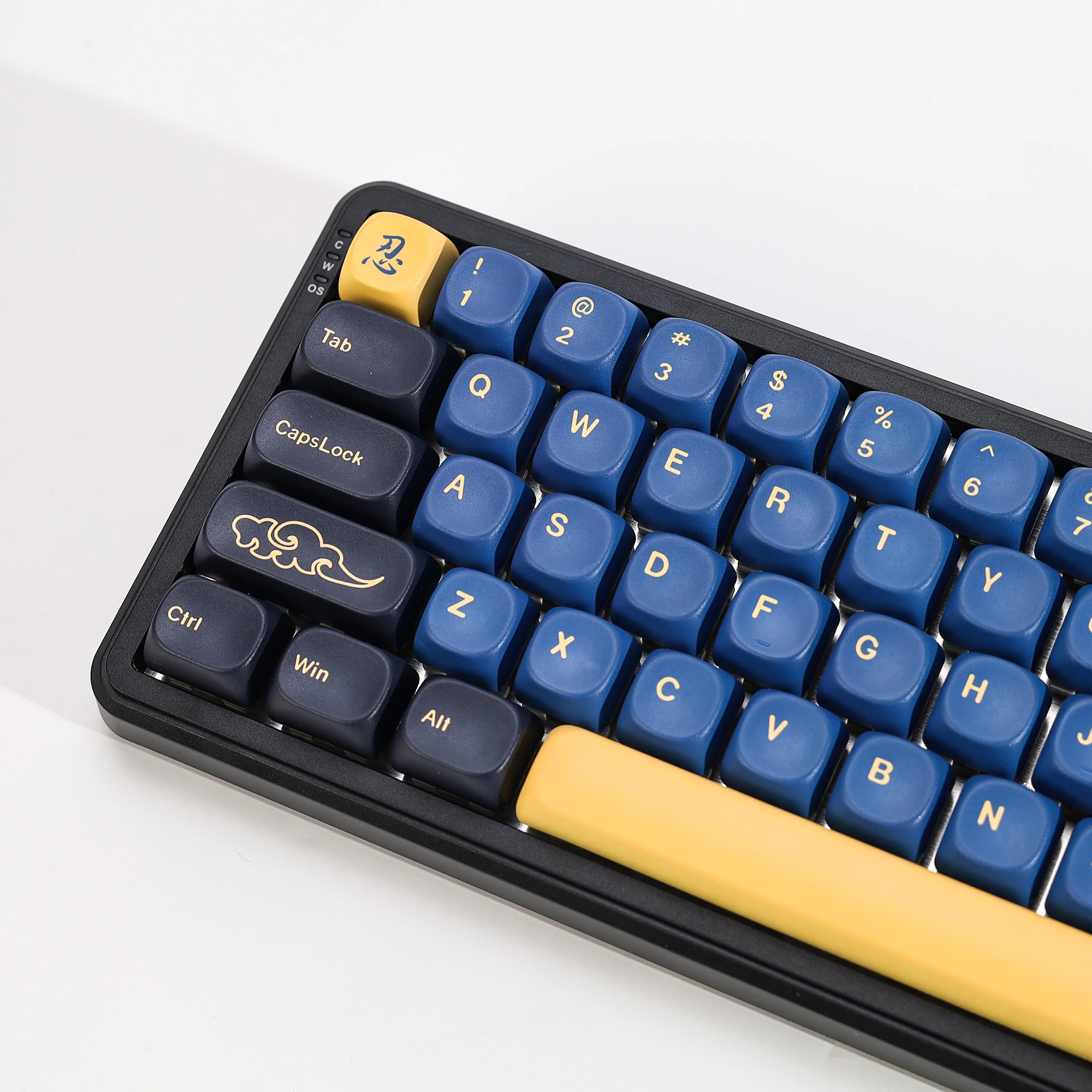KBDiy GMK Blue Samurai Tastenkappen Retro KOA MOA PBT Keycaps ISO Custom für 75% 60% Magnetische Gaming Mechanische Tastatur KIT Tastenkappen – Detail 11
