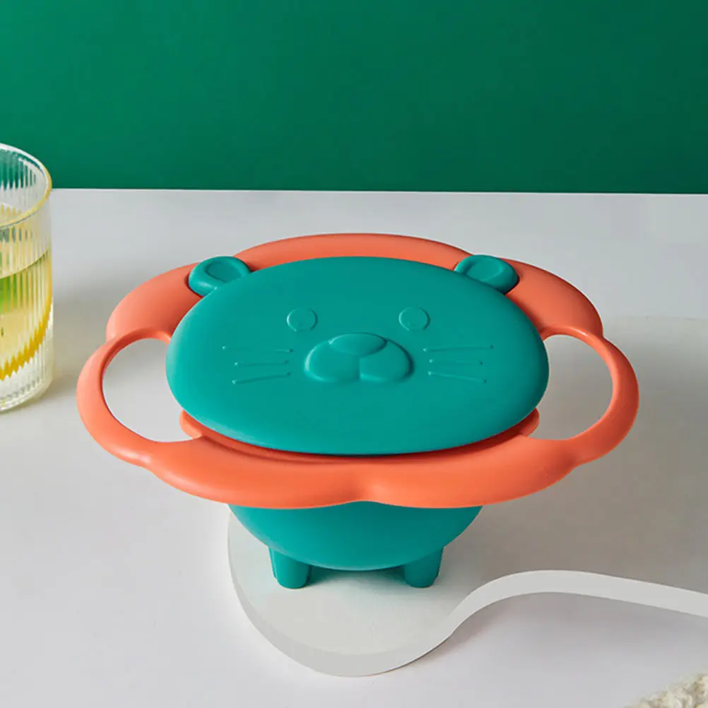 

Children Rotary Balance Bowl Spill Proof 360 Rotate for Kids Toddlers Premium Material Easy Clean Lovely Cartoon Appearance