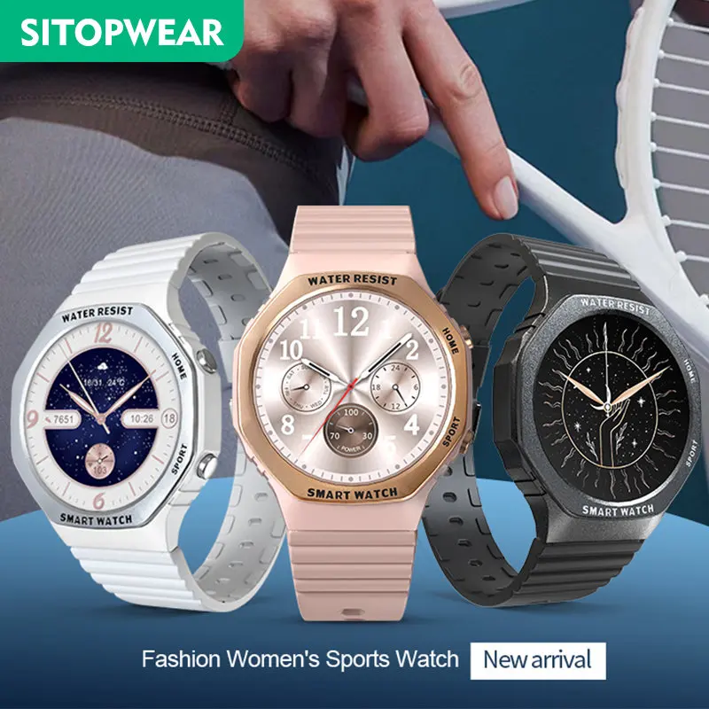 

SitopWear Women Smartwatch Fashion-forward Design Sport Smart Watch HD Full Screen 24 Hours Health Monitoring Bluetooth Calling