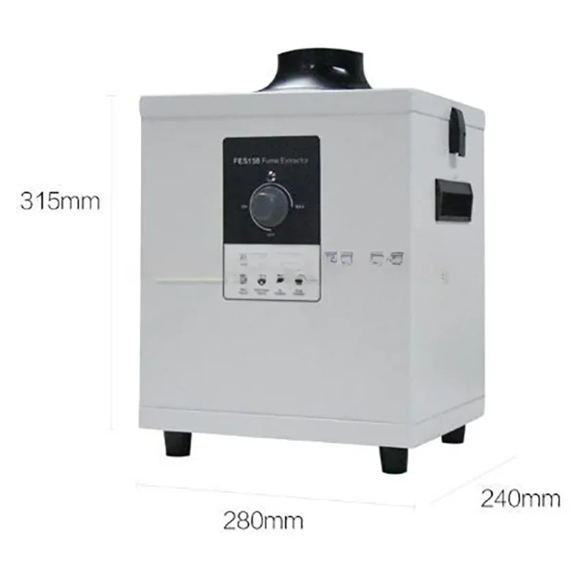 Laser Fume Extractor for FES150 Soldering Smoke Absorber Purifier HEPA for Nail Salon,DTF Shaker,Laser Engraving 110V/220V