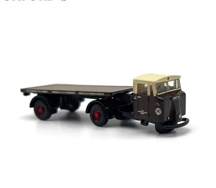 1/120 Scale Alloy Mechanical Horse Flatbed Trailer Model Train Scene Miniature Collection Sand Table Landscape