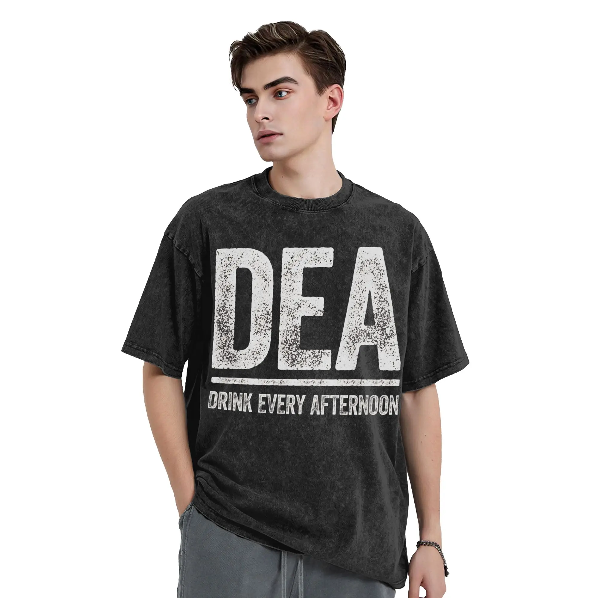 DEA Special Agent T Shirts Hip Hop Washed Short Sleeve Harajuku T-Shirts  Vintage Men Women Tops Streetwear Graphic Printed Tees
