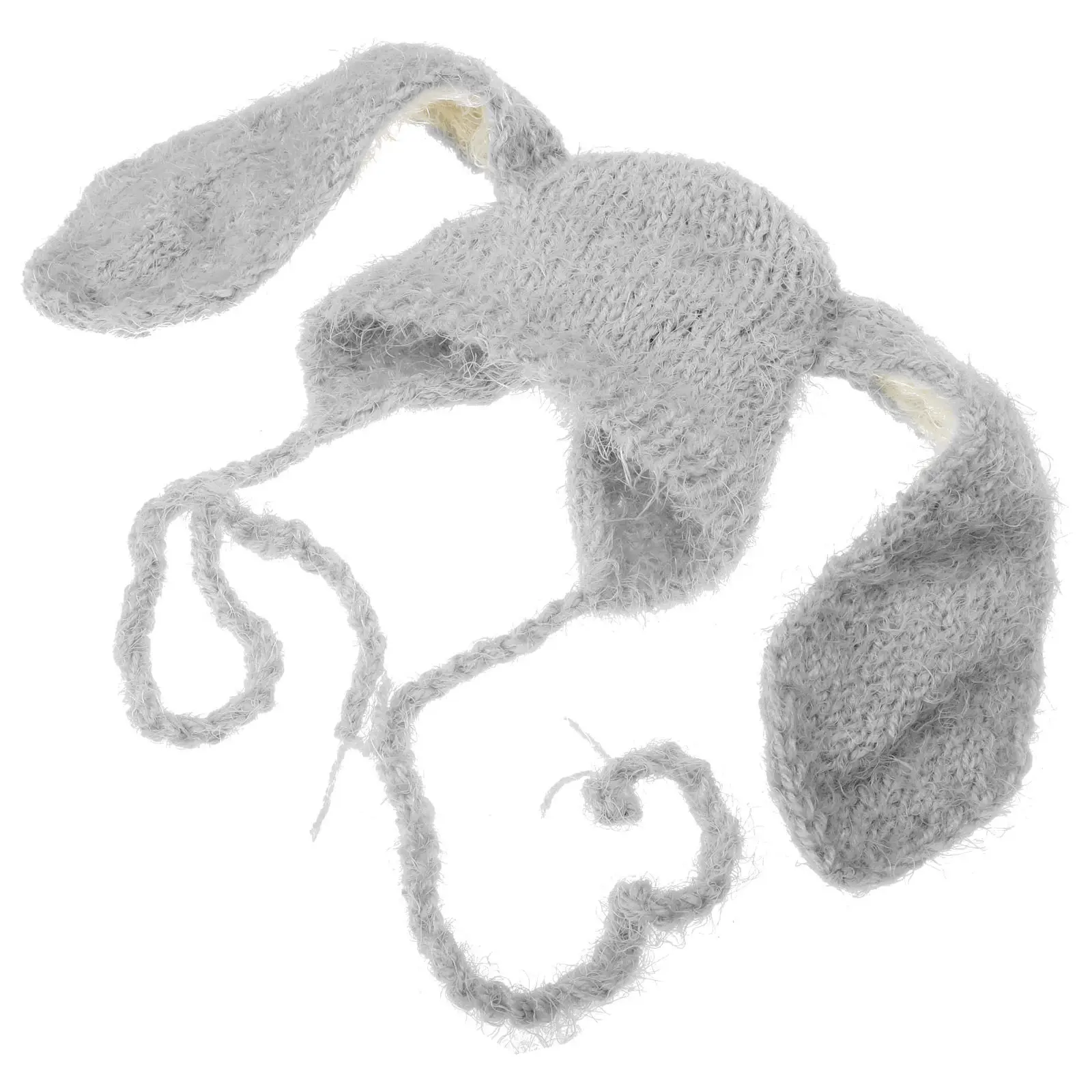 Newborn Warm Rabbit Ear Beanie Hat Baby Long Ears Winter Cap Infant Photography Prop Toddler Holiday Outdoor Park Walk Birthday