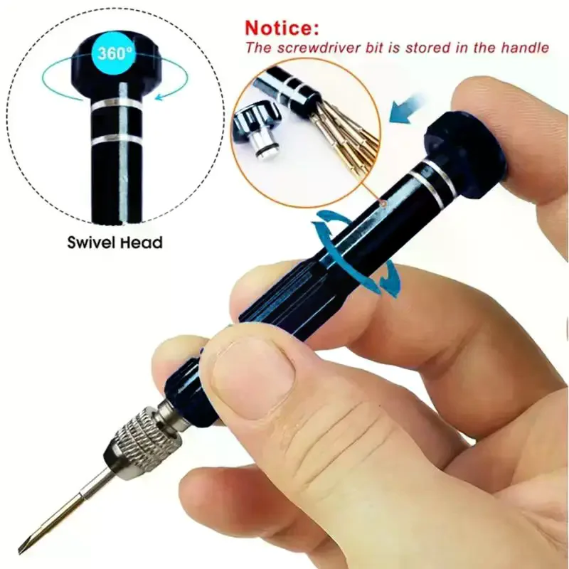 5 In 1 Multifunctional Small Screwdriver Kit Repair Tool For Eyeglass Sunglasses Electronics Cellphone Jewelry And More 1 Set