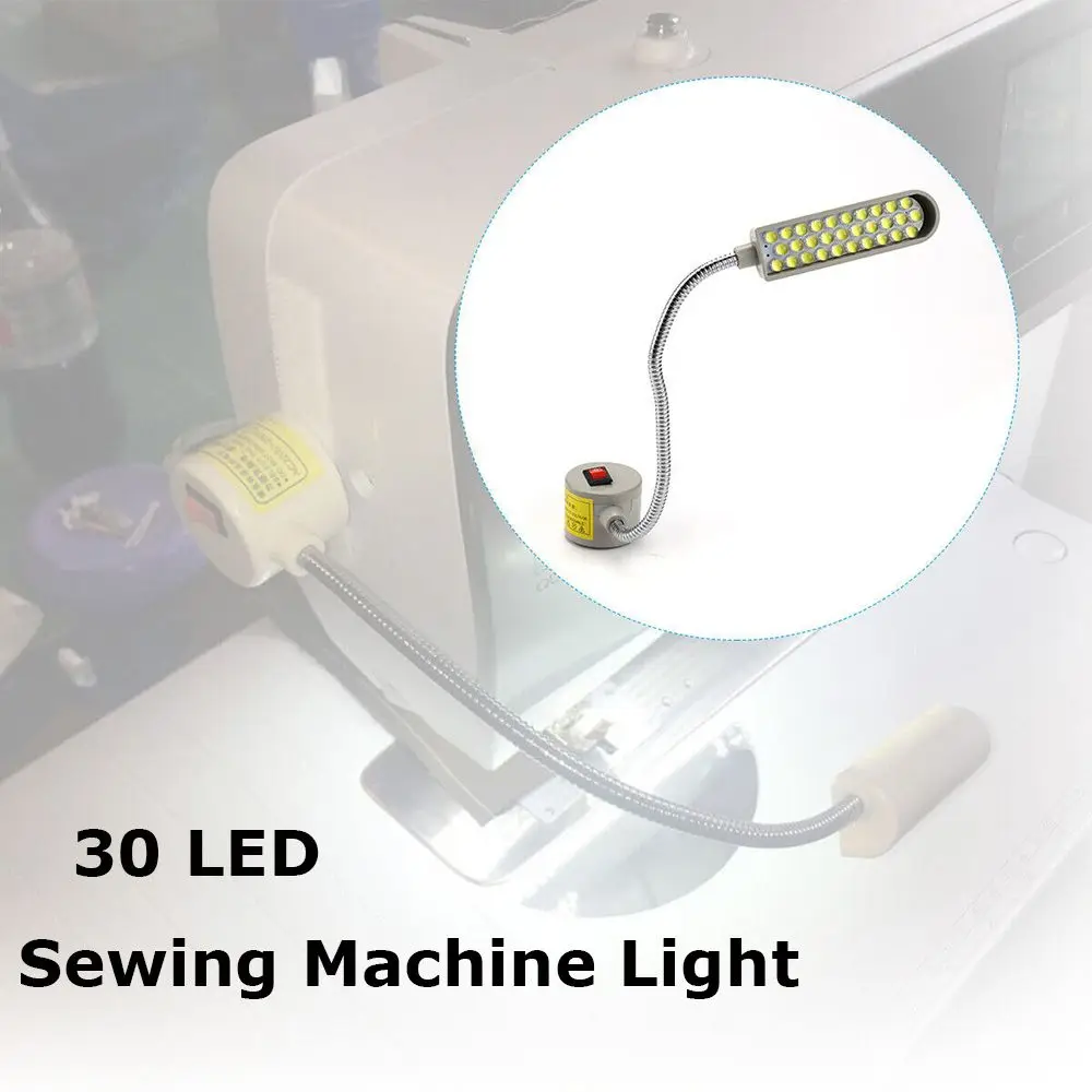 

Светодиодная лампа Рабочая лампа с магнитным основанием для швейной машины Светящаяся вилка европейского стандарта 30 Светодиодная гибкая шея