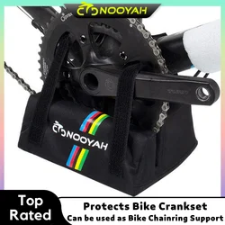 NOOYAH Bike Bag Bicycle Crankset Protective Pad Multifunction Bike Transport Frame & Chainring Support Cycling Bike Accessories