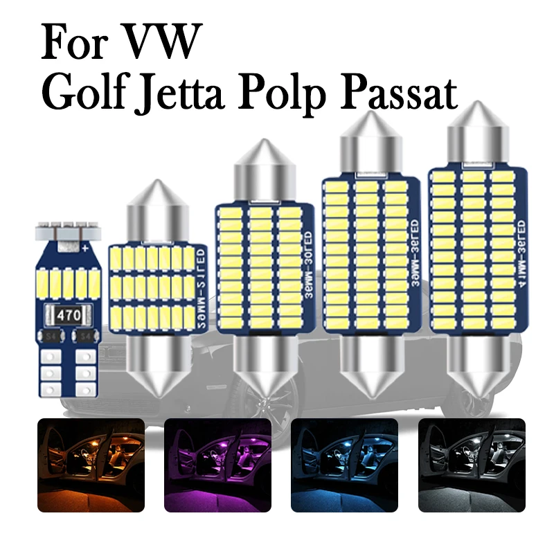 

Car LED Interior Light Canbus For VW Polo Jetta Golf 2 3 4 5 6 7 MK2 MK3 MK4 MK5 MK6 MK7 Passat B4 B5 B6 B7 B8 CC Indoor Lamp