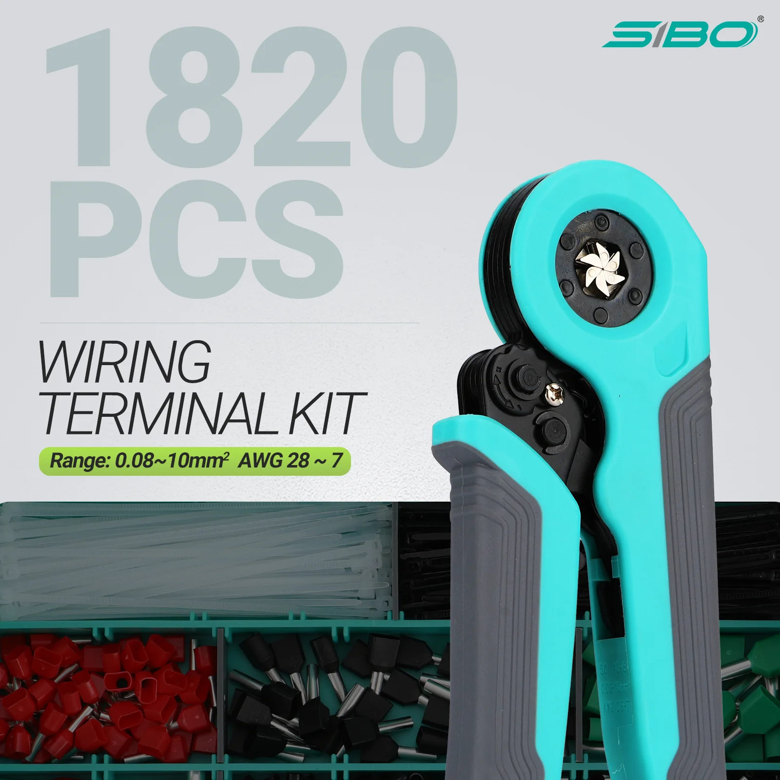 

Ferrule Crimping Tool Kit Mini Ratchet Wire Crimper for Sleeves Pin Cord End Tubular Terminals Electrical Press Pliers Set SIBO