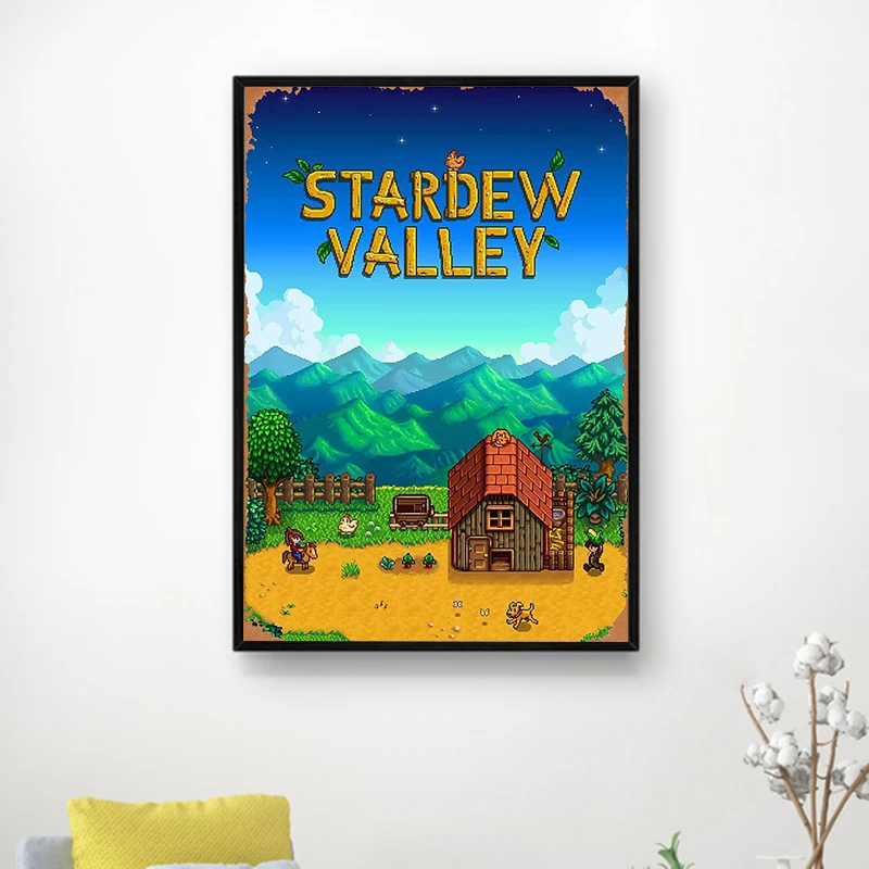 Stardew Valley Decor for Room Decors Aesthetic Pinterest Decorative Prints Wall Painting on Canvas Decoration Home Decorations