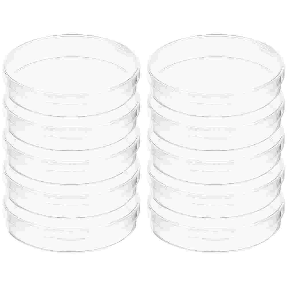 10 Pcs Culture Plate Chemistry Cell-culture Petri Plate Sterile Agar Dishes Plant Cell with Lids Plastic