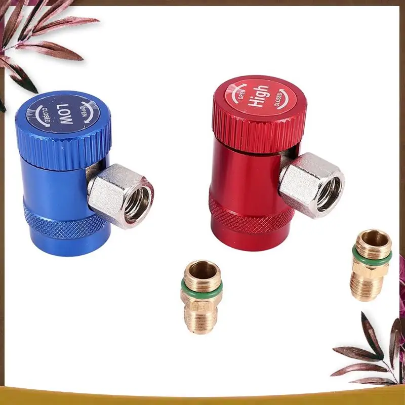 

AB59-Car AC High/Low Side R1234YF Quick Couplers Adapters Conversion Kit With Manual Couplers