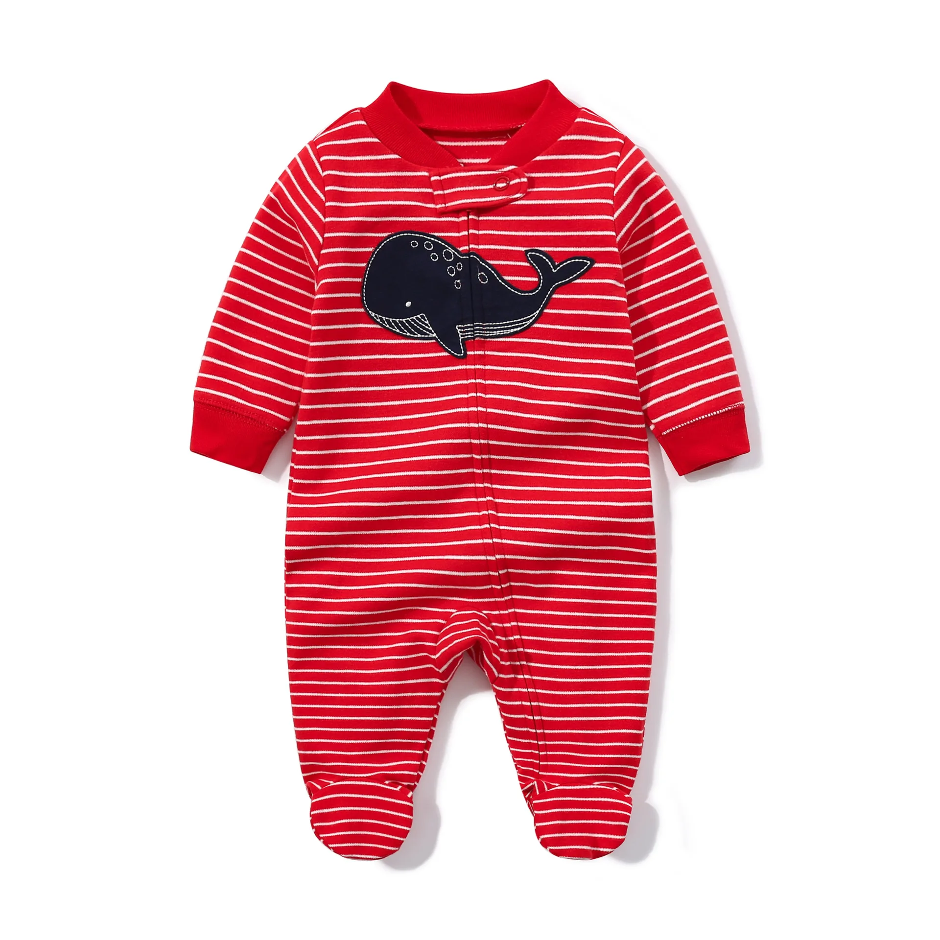 Newborn Baby Boys Girls Clothes Soft Cotton Baby Rompers Footed Infant Jumpsuit Striped Newborn Ropa Bebe Clothing Costume