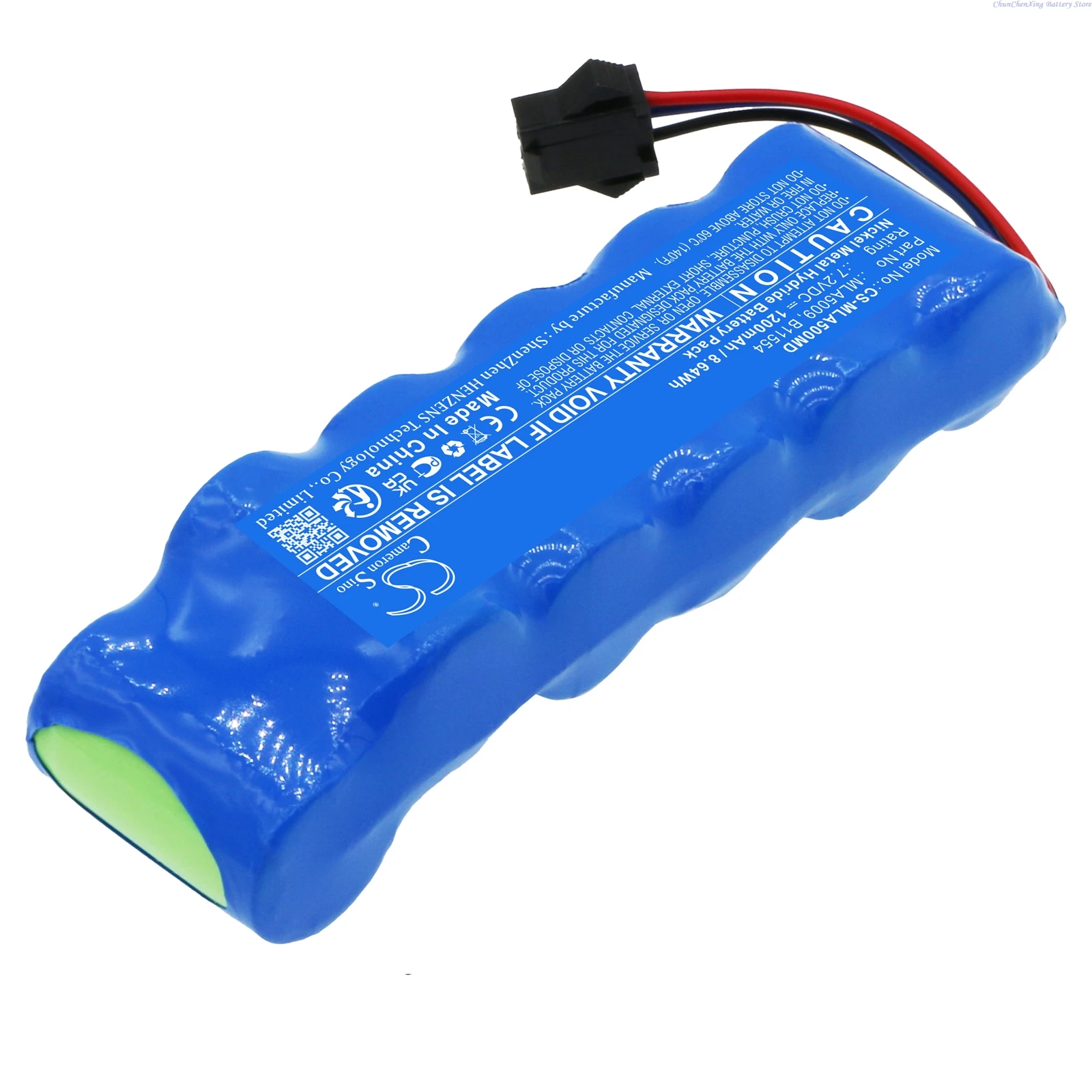7.2V 1200mAh Medical Battery MLA5009 B11554 for CDX Spiro 850, For Micro Medical MicroLab 2002 Spirometer, MC3500, MK4 3000