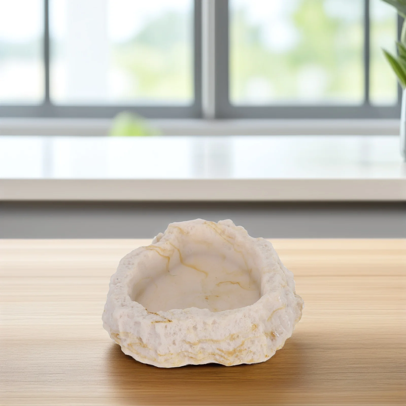 

Reptile Food Water Bowl Natural Rock Terrarium Feeder Dish Bearded Dragon Feeding Accessories Reptile Food Water Bowl