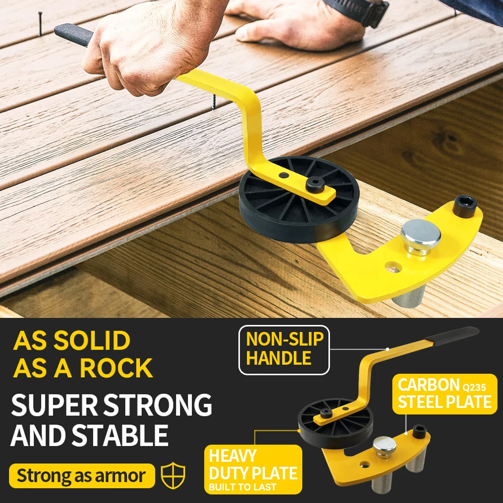 2025 Heavy Duty Deck Board Straightener Tool, Adjustable Clamp for Composite Decking Installation, Winter DIY Deck Repair Tool