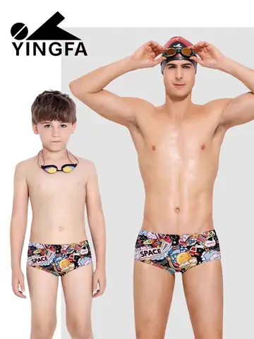 Yingfa 남성용 수영 브리프, 빠른 건조, 부드러운 스트레치 원단, 전문 훈련, 염소 방지 수영 트렁크