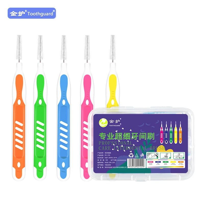 20pcs Interdental Brush Reusable Orthodontics Toothbrush I Shape Angle Head Soft Brushes Short Handle Inter Dental Brushes
