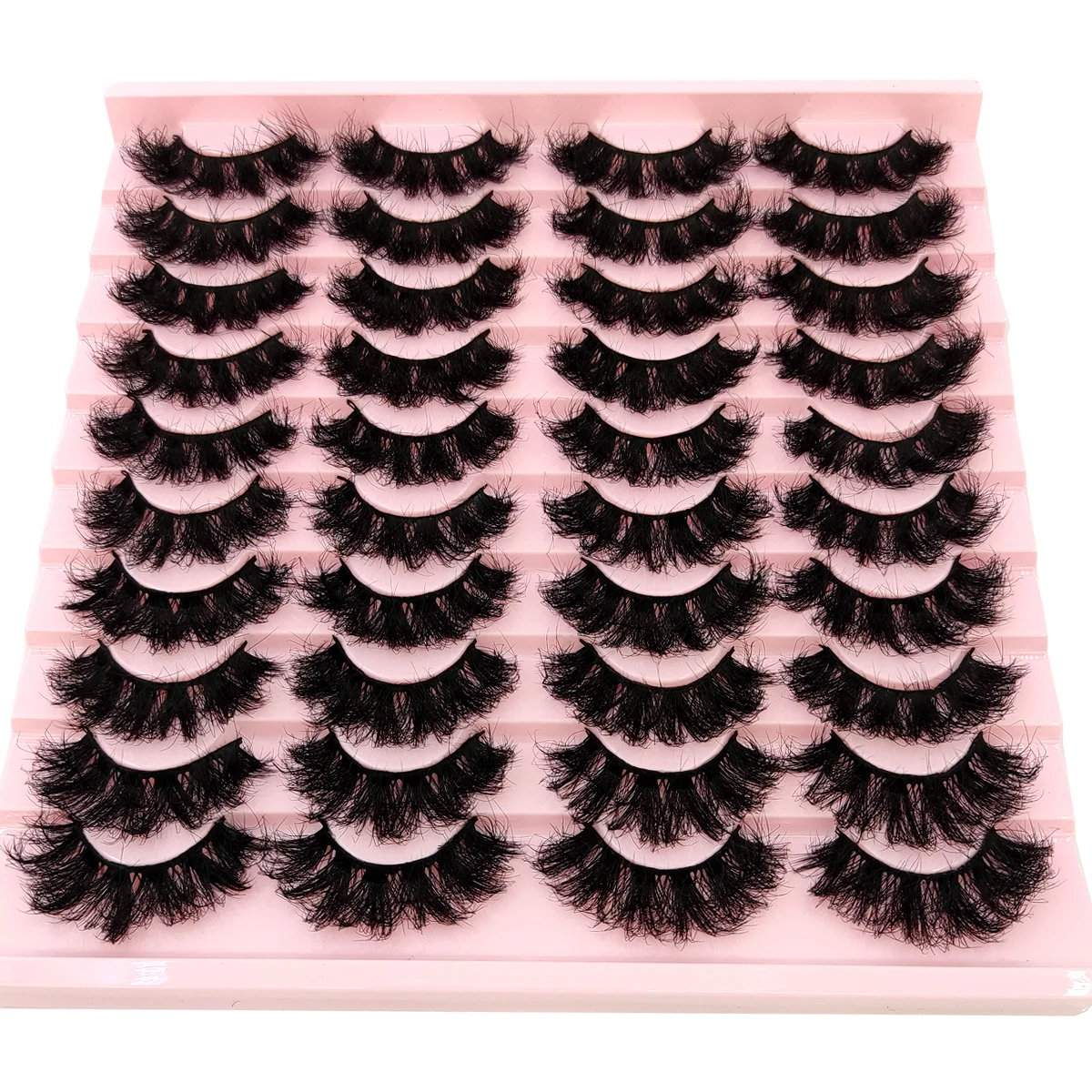 ขนตาปลอม AMSDCN แบบใหม่ 20 คู่ ขนตาปลอมฟูฟ่อง หนา ยาว ดราม่า ทรงตาแมว ขนตาแบบเส้นยาว