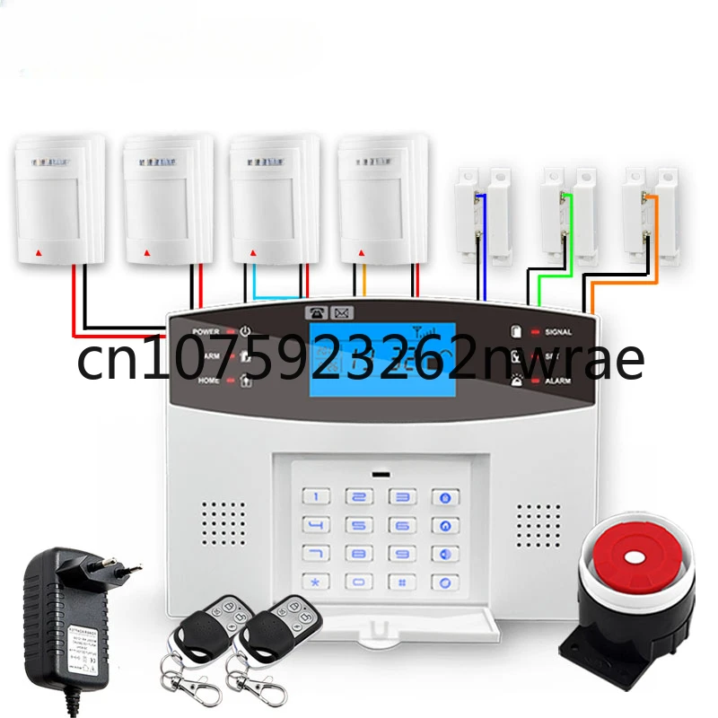 

Keyboard Screen Intercom Wired & Wireless Home Burglar Security Alarm 433MHz Wireless GSM Alarm System