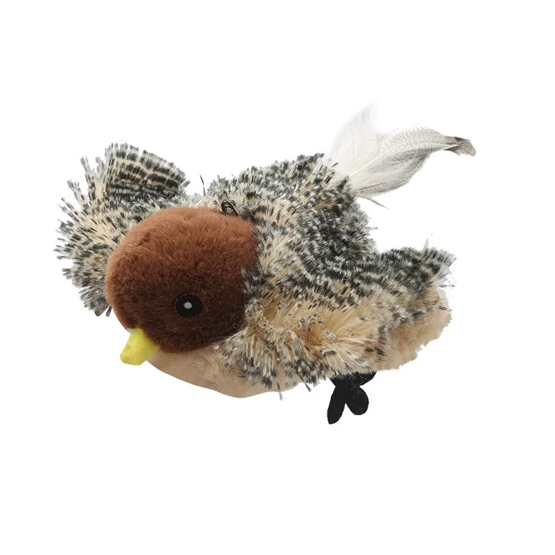 Jouet Oiseau en Peluche Rechargeable par USB pour Chat, Télécommande Nteractive, Ailes à Rabat, html