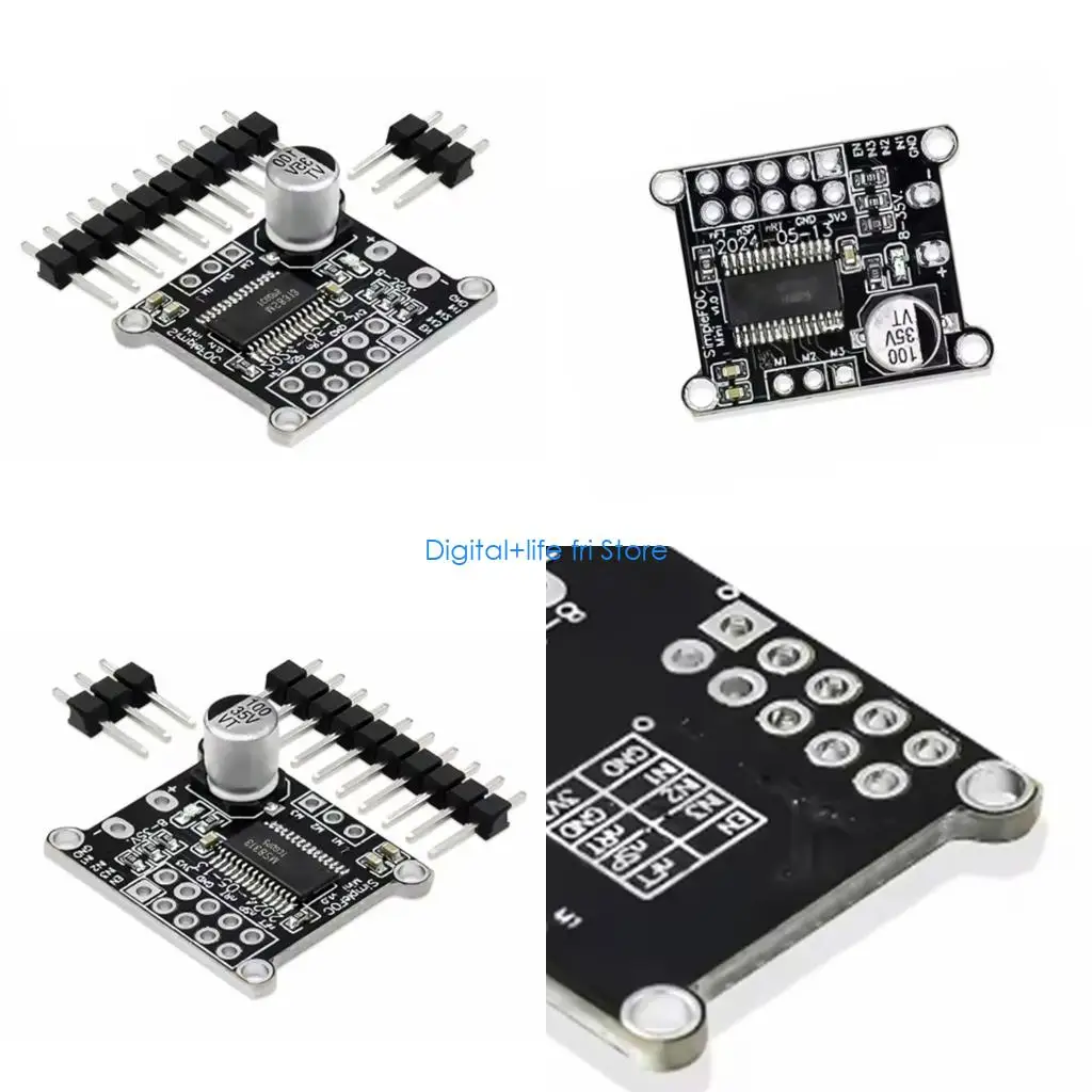 E06D Simple FOC Mini BLDC Motor Driver With DRV8313 Chip Supports SPWM And SVPWM Inputs Easy To Use