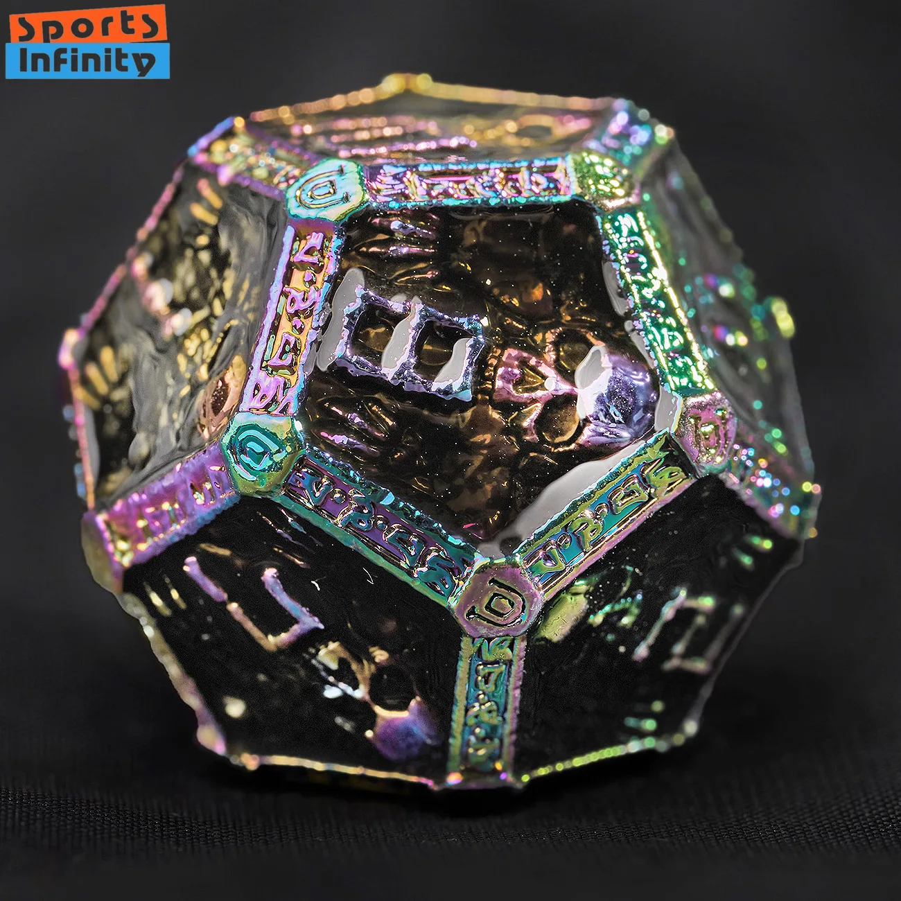 7pcs Metal Wizard Pattern Dice DND COC Running Group TRPG Multi Sided Entertainment Digital Dice D6 Cthulhu Board Game Dice Set