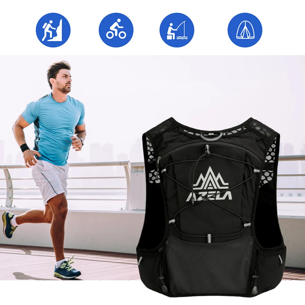 

Outdoor Running Hydration Vest Backpack Breathable Water Bladder Bag Daypack for Marathon Cycling Hiking Trail