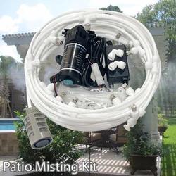 Raffreddamento ad acqua nebulizzazione Brumisateur sistema di spruzzatura per terrari pompa dell'acqua 24V per Patio terrazza da giardino con montaggio rapido da 1/4''