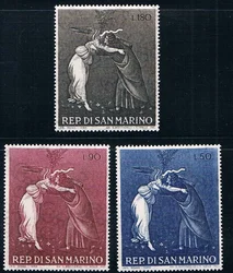 3Pcs/Set New San Marino Post Stamp 1968 Norbotticelli's Famous Painting The Birth of Mystery Sculpture Stamps MNH