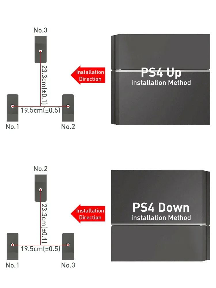 DATA FROG Wall Mount For PS4 Slim Pro Feet Stand Console Horizontal Holder Game Machine For Playstation 4 Accessories