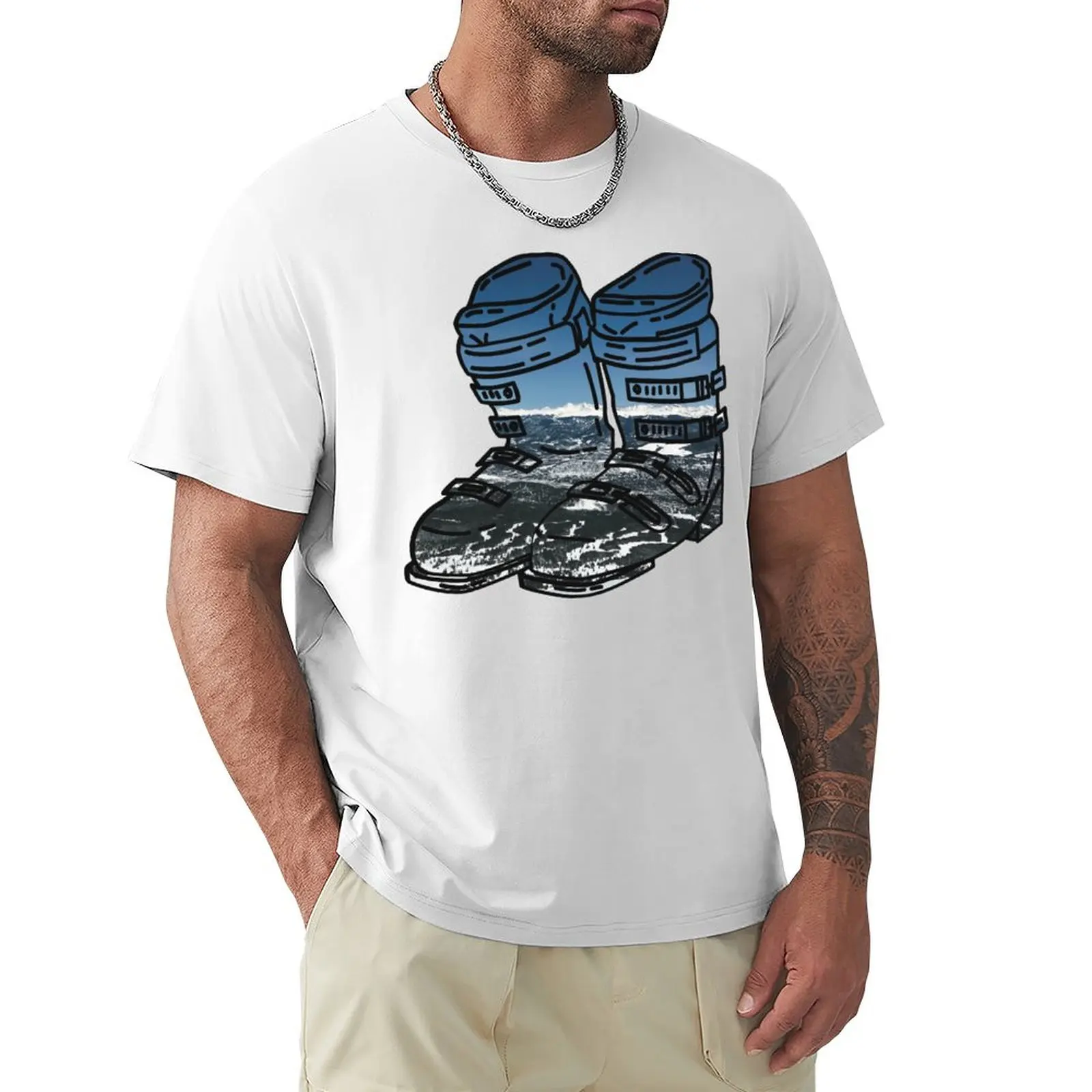 Colorado Ski Boots with Slopes T-shirt anime heavyweights tees quick-drying t shirts for men